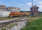 YorkRail GP15-1s passing a disused tower